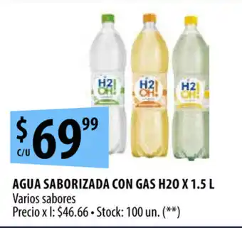 Punto Mayorista H20 Agua Saborizada Con Gas x 1.5L oferta