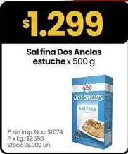Changomas Dos anclas - sal fina estuche oferta
