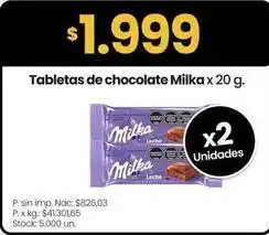 Changomas Milka - tabletas de chocolate oferta