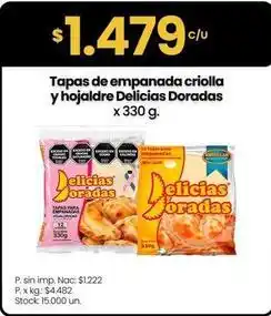 Changomas Delicias doradas - tapas de empanada criolla y hojaldre oferta