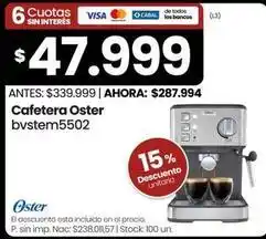 Changomas Oster - cafetera bvstem5502 oferta
