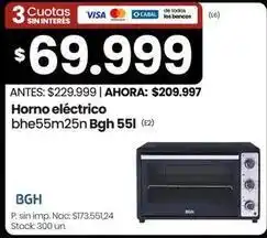 Changomas Bgh - horno eléctrico bhe55m25n bgh 55i oferta