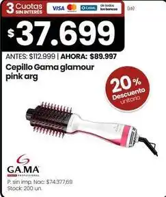 Changomas Gama - cepillo gama glamour pink arg oferta