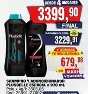 Maxiconsumo Plusbelle - shampoo y adoncionador plusbelle esencia x 970 ml. cod: 25591-27802 oferta
