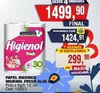 Maxiconsumo Higienol - papel higienico higienol fresh 4x30 ml oferta