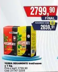 Maxiconsumo Rosamonte - yerba rosamonte trad/suave x 1 kg. cod: 21147-3259 oferta