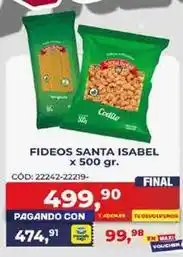 Maxiconsumo Santa isabel - fideos santa isabel oferta