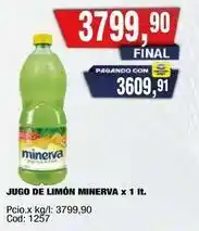 Maxiconsumo Minerva - jugo de limón oferta