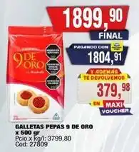 Maxiconsumo 9 de oro - galletas pepas 9 de oro oferta