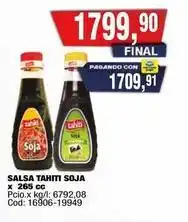 Maxiconsumo Tahiti - salsa soja oferta