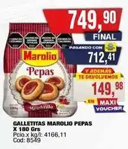 Maxiconsumo Marolio - galletitas pepas x 180 grs oferta
