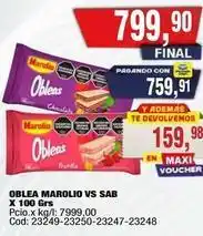 Maxiconsumo Marolio - oblea vs sab oferta
