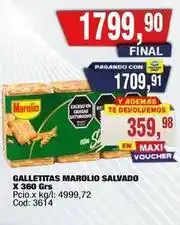 Maxiconsumo Marolio - galletitas salvado x 360 grs oferta