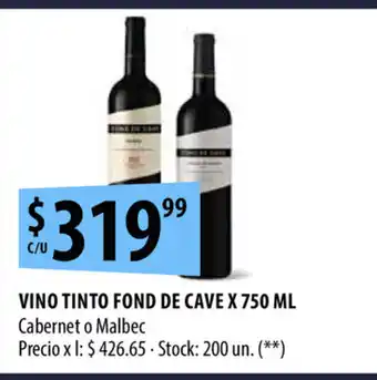 Punto Mayorista Fond de Cave Vino Tinto x 750ml oferta