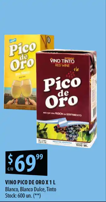 Punto Mayorista Pico de Oro Vino x 1L oferta