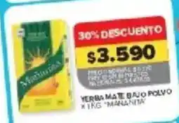 Carrefour Manantial yerba mate bajo polvo oferta
