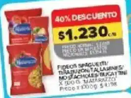 Matarazzo fideos spaghetti tirabuzón talabines/ no sachetes/bucatini
