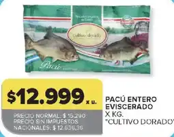 Carrefour Cultivo dorado pacú entero eviscerado oferta