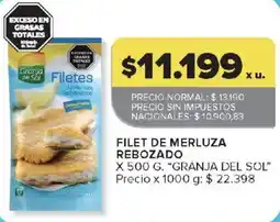 Carrefour Granja del sol filetes de merluza rebozados oferta