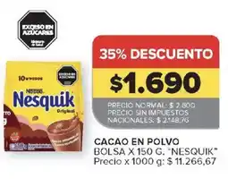 Carrefour Nesquik cacao en polvo oferta
