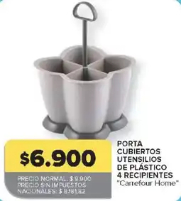 Carrefour Carrefour Home porta cubiertos utensilios de plástico oferta