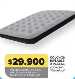 Carrefour Carrefour colchón inflable 2 plazas oferta