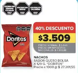Carrefour Doritos nachos sabor queso bolsa oferta
