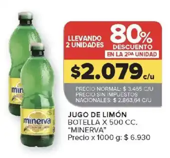 Minerva jugo de limón