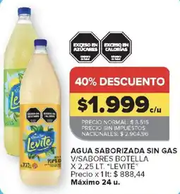 Carrefour Levite agua saborizada sin gas oferta