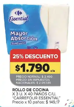 Carrefour Carrefour essential rollo de cocina oferta