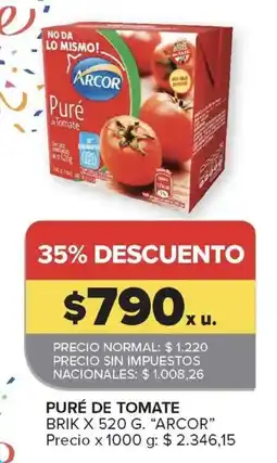 Carrefour Arcor puré de tomate oferta