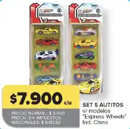 Carrefour Express Wheels set 5 autitos oferta