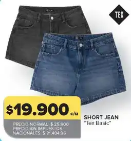 Carrefour Tex short jean oferta
