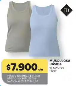 Carrefour Tex musculosa básica oferta