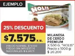 Carrefour Holis milanesa de carne de cerdo premium oferta
