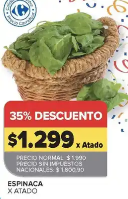 Carrefour Espinaca oferta