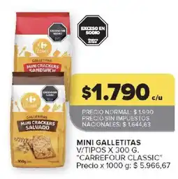 Carrefour Carrefour classic mini galletitas oferta