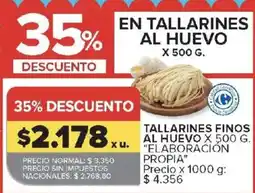Carrefour Tallarines finos al huevo oferta
