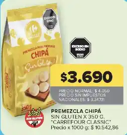 Carrefour Carrefour classic premezcla chipá sin gluten oferta