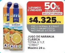Carrefour Citric jugo de naranja clásica oferta