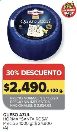 Carrefour Santa rosa queso azul oferta