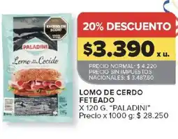 Carrefour Paladini lomo de cerdo cocido oferta