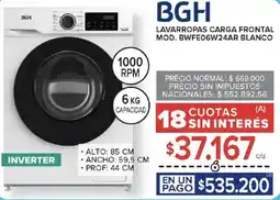 Carrefour BGH lavarropas carga frontal oferta