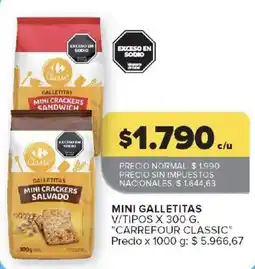 Carrefour Carrefour classic mini galletitas oferta