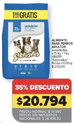 Carrefour Sabrositos alimento para perros adultos variedades oferta