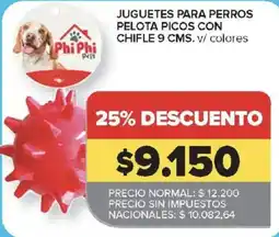 Carrefour Phi Phi Pets juguetes para perros pelota picos con chifle oferta