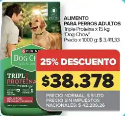 Carrefour Dog chow triple proteina oferta