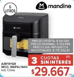 Carrefour Mandine airfryer oferta