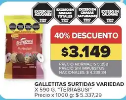 Carrefour Terrabusí galletitas surtidas variedad oferta