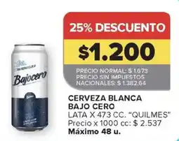 Carrefour Bajocero cerveza blanca bajo cero oferta